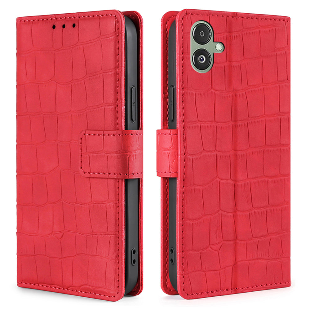 For Samsung Galaxy F14 5G Skin-touch Feeling Phone Case Crocodile Texture Wallet Stand PU Leather Cover For Samsung Galaxy F14 5G Skin-touch Feeling Phone Case Crocodile Texture Wallet Stand PU Leather Cover
